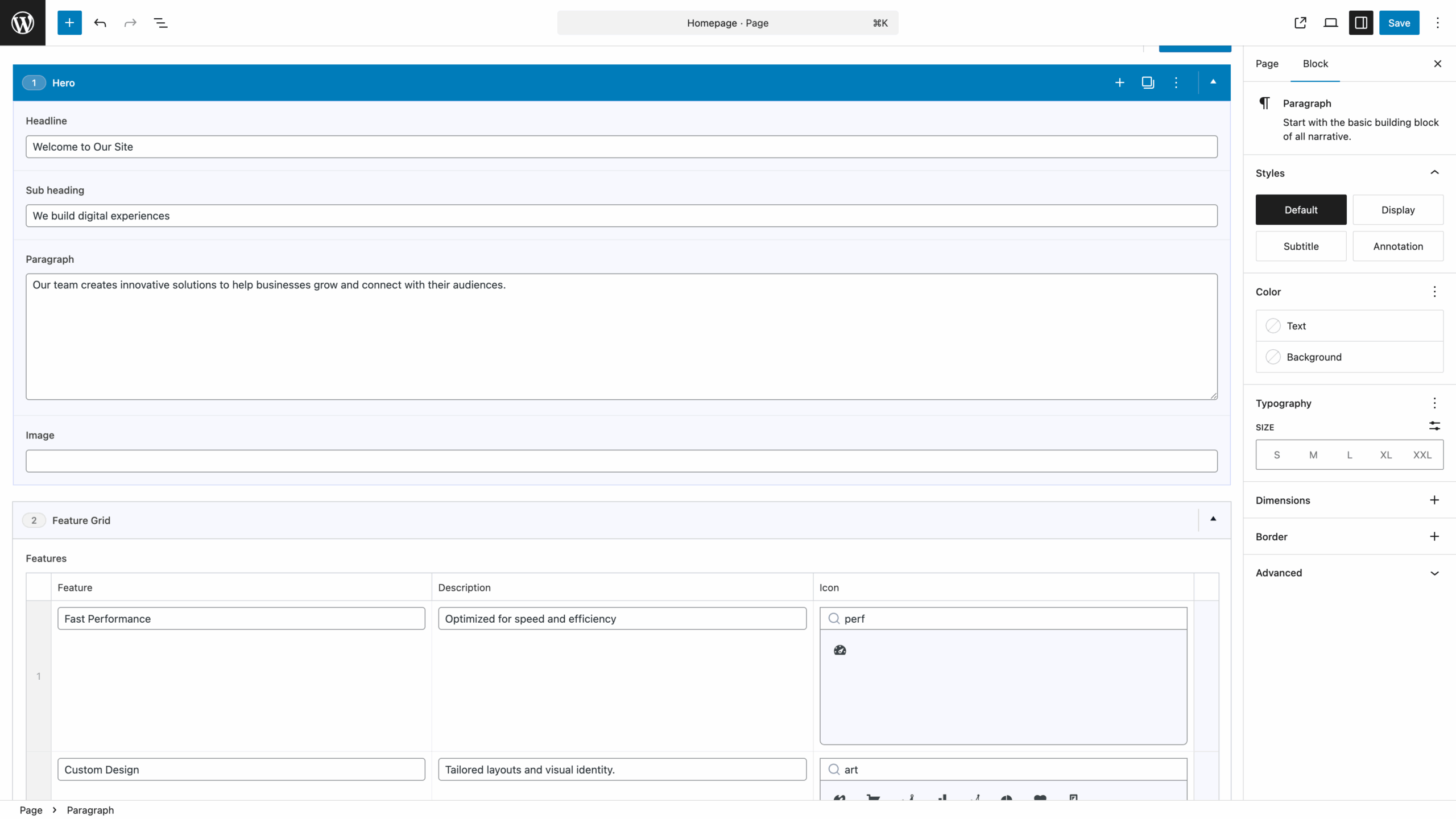 Focus styling for ACF Flexible Content layouts in the editor