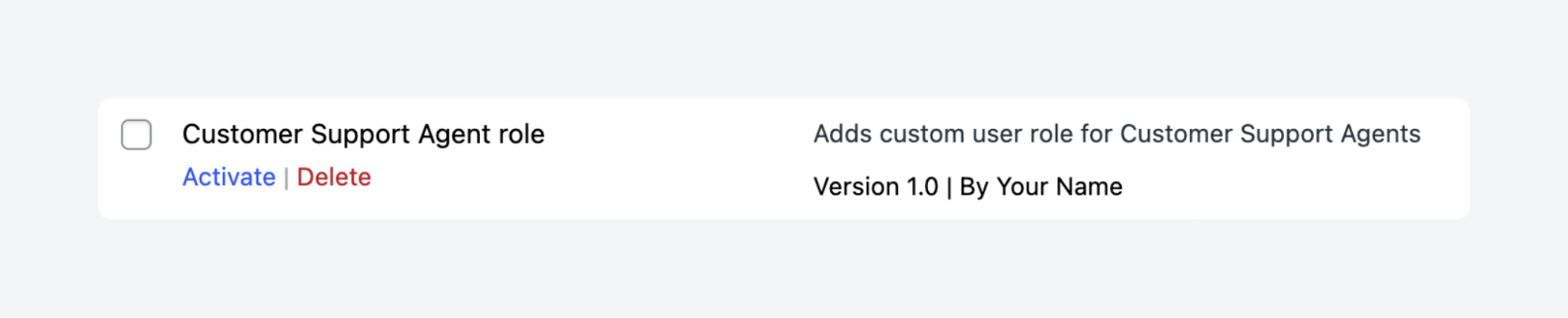 Adding a WordPress user role as a plugin